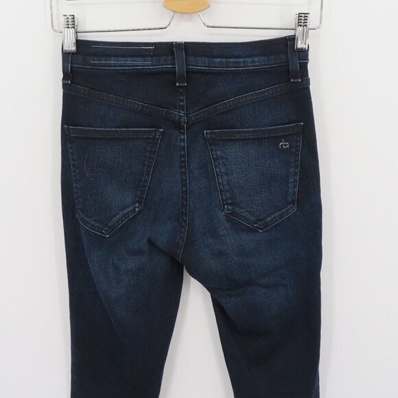 Rag & Bone Womens 26 O Ring Dive Capri High Rise Crop Black Brook Denim Jeans - Picture 6 of 12